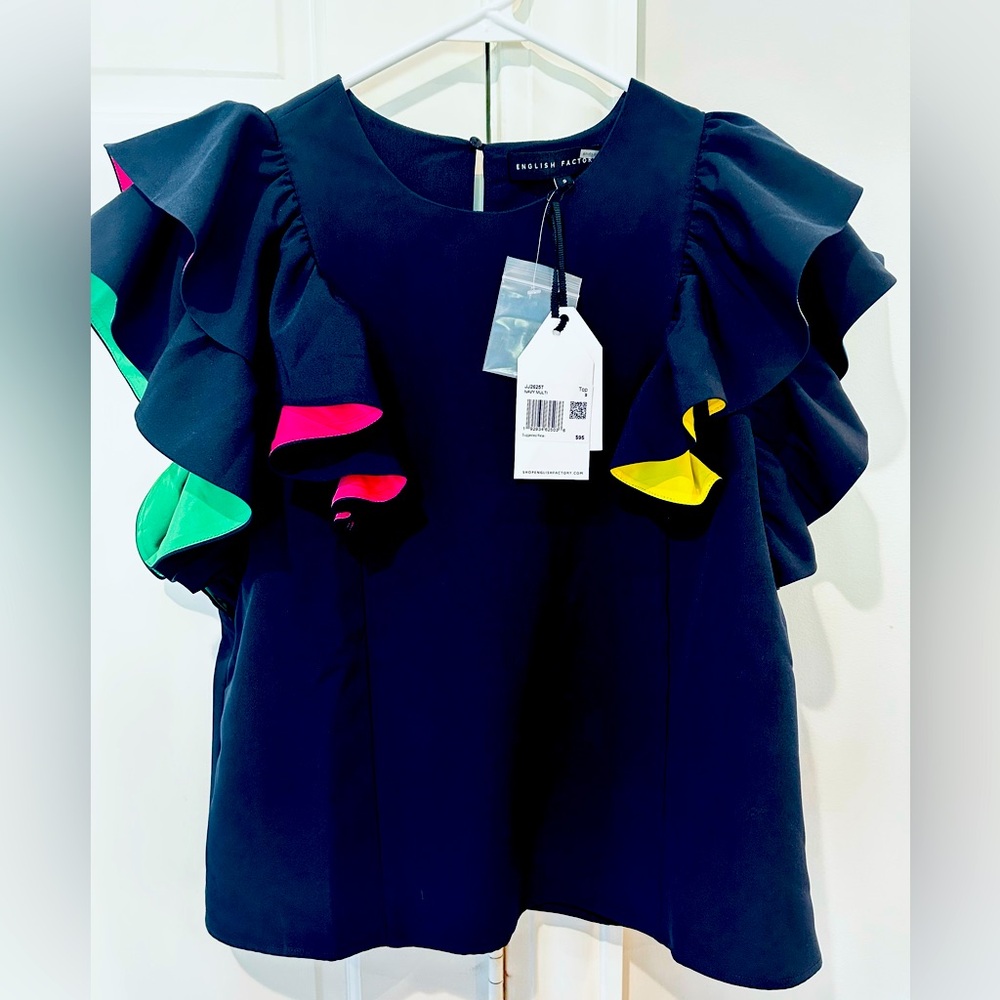 English factory ruffle top nwt